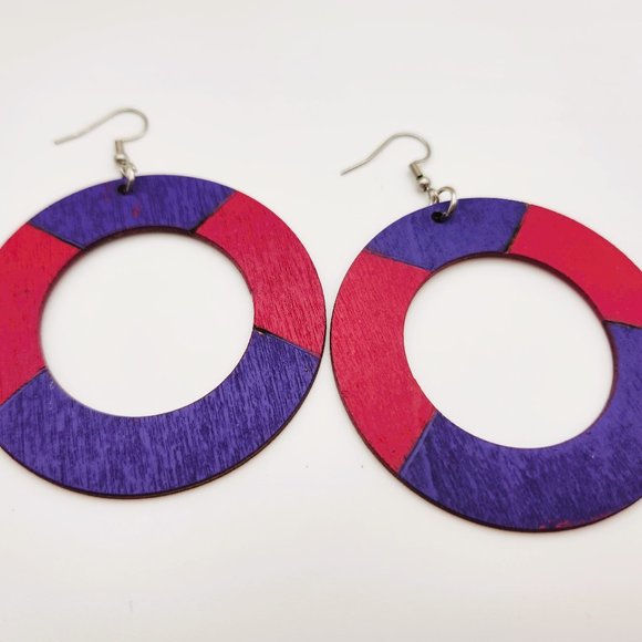 MokiMountainCo Jewelry - 2/$30 SALE Wooden Circle Earrings - Handmade & Lightweight